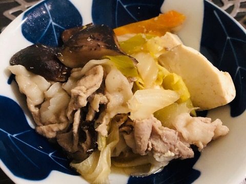 干し椎茸が美味しい豚肉の肉豆腐